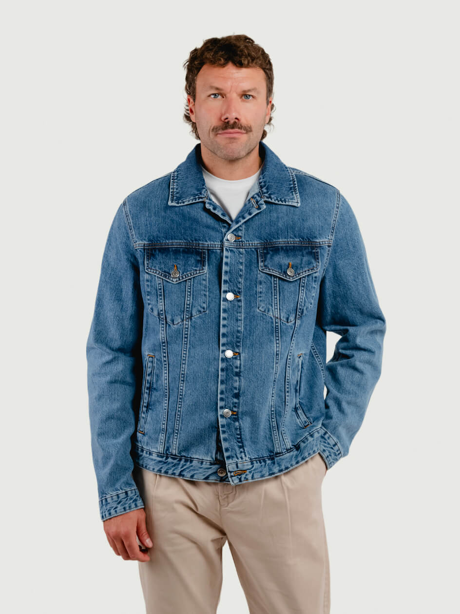 Giacca di jeans lavaggio medio U909BLKC DSW ANDREA MORANDO 