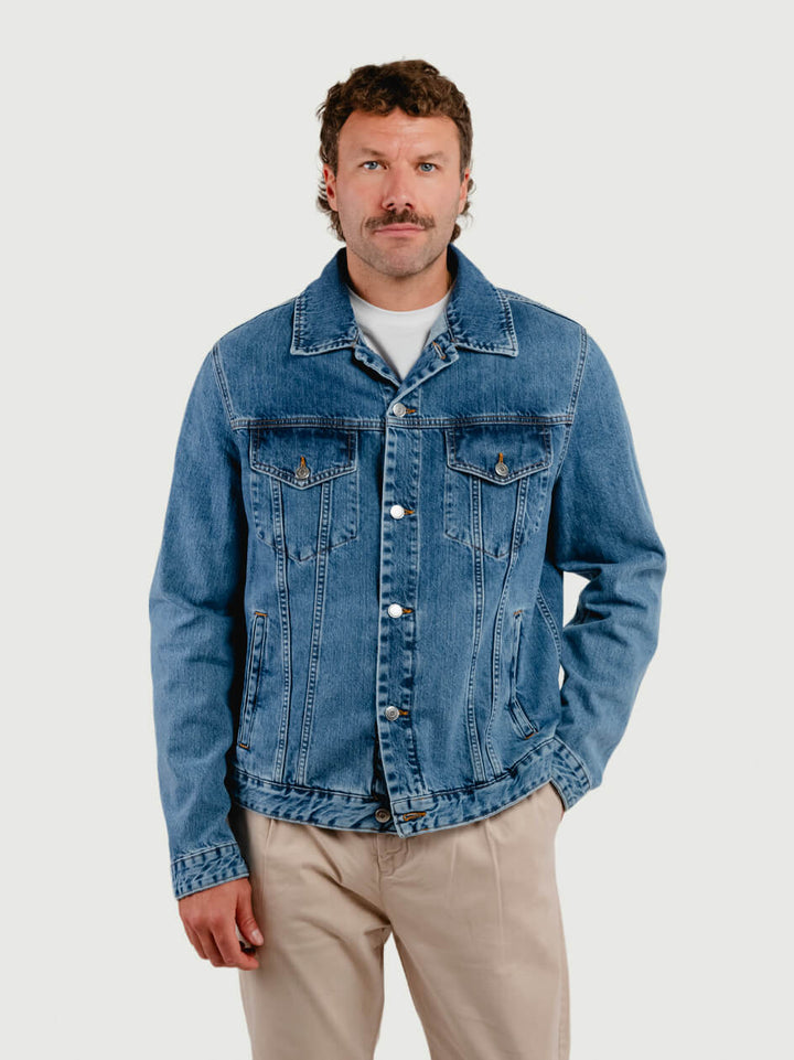 Giacca di jeans lavaggio medio U909BLKC DSW ANDREA MORANDO 