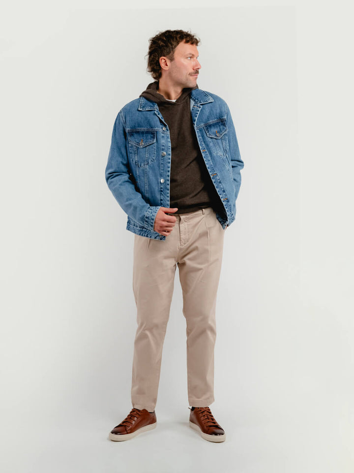 Giacca di jeans lavaggio medio U909BLKC DSW ANDREA MORANDO 