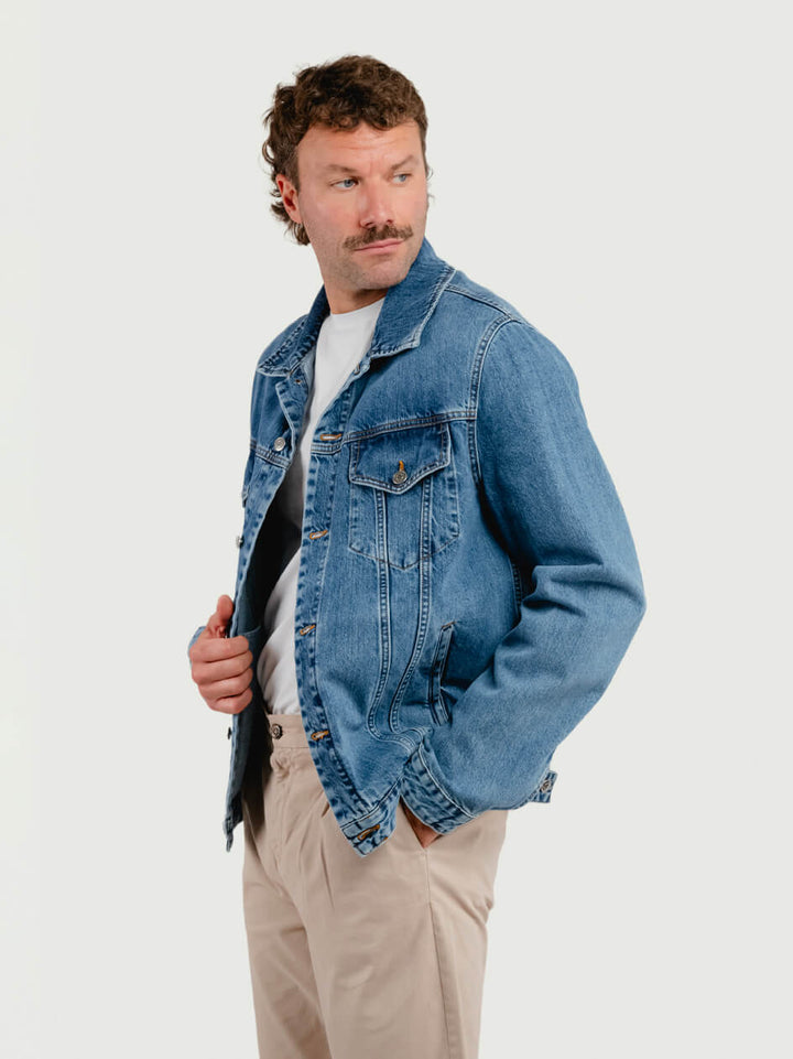 Giacca di jeans lavaggio medio U909BLKC DSW ANDREA MORANDO 
