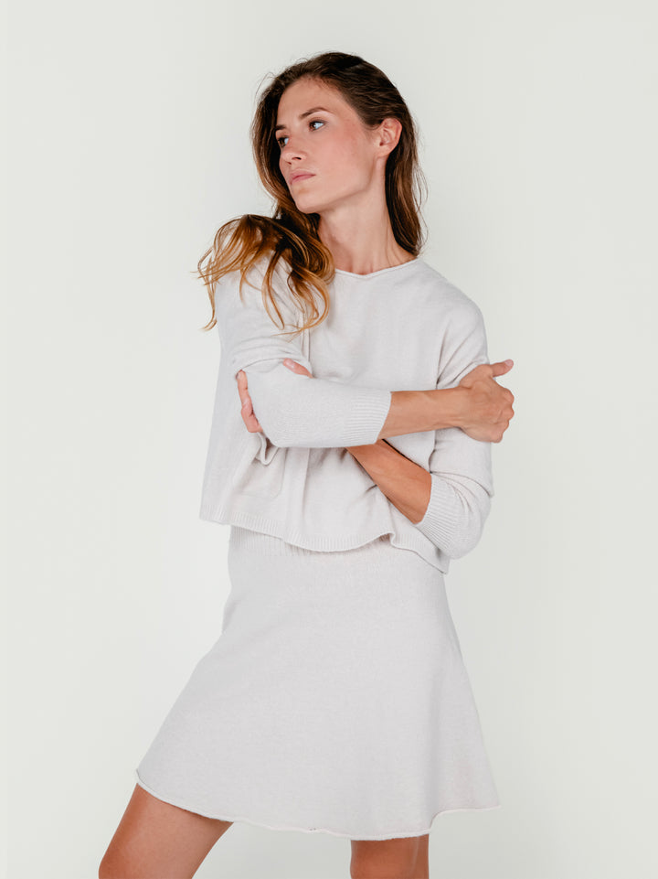 MAGLIA CORTA CON TASCHE PANNA 017061 0080 BIMOR 