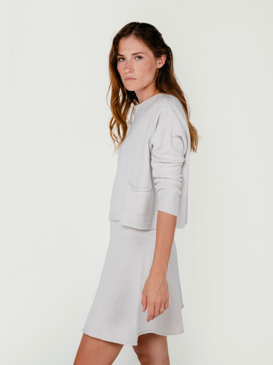 MAGLIA CORTA CON TASCHE PANNA 017061 0080 BIMOR 