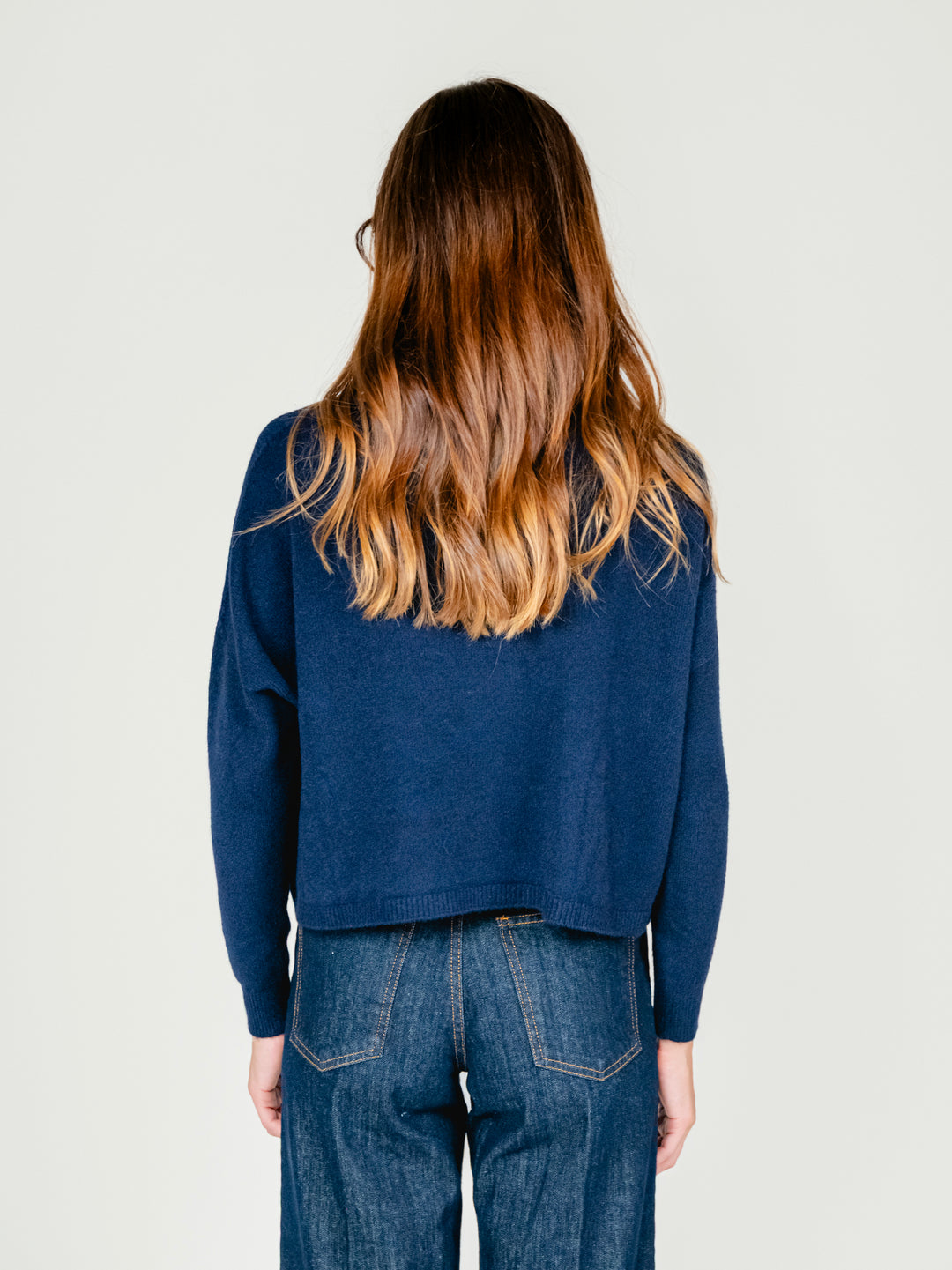 MAGLIA CORTA CON TASCHE BLU 017061 0115 BIMOR 