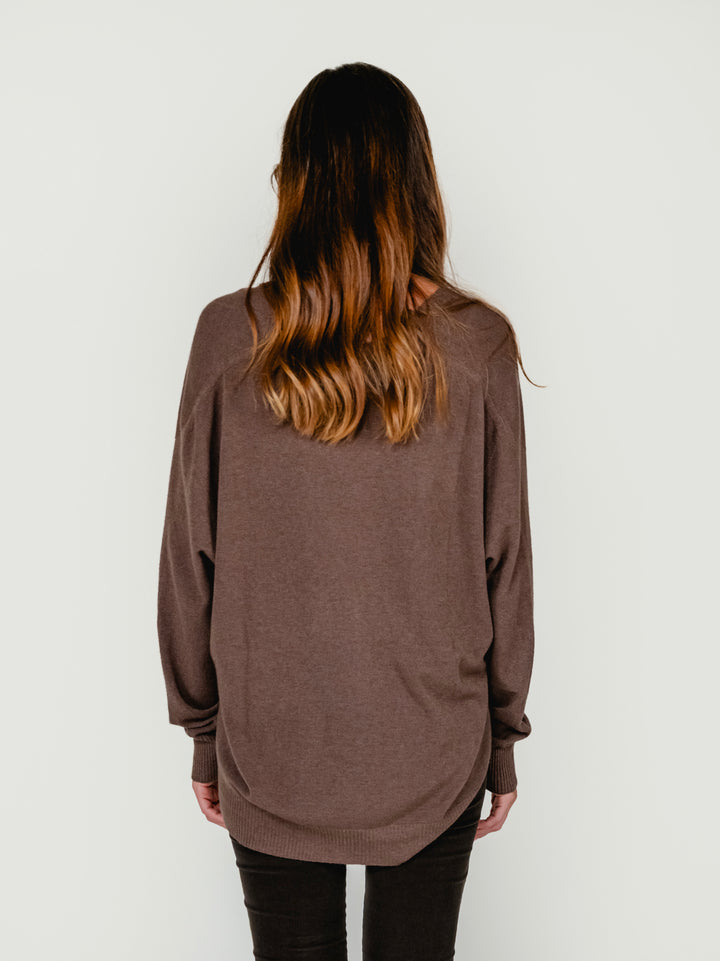 CARDIGAN CON BOTTONI TABACCO 022031 0930 BIMOR 