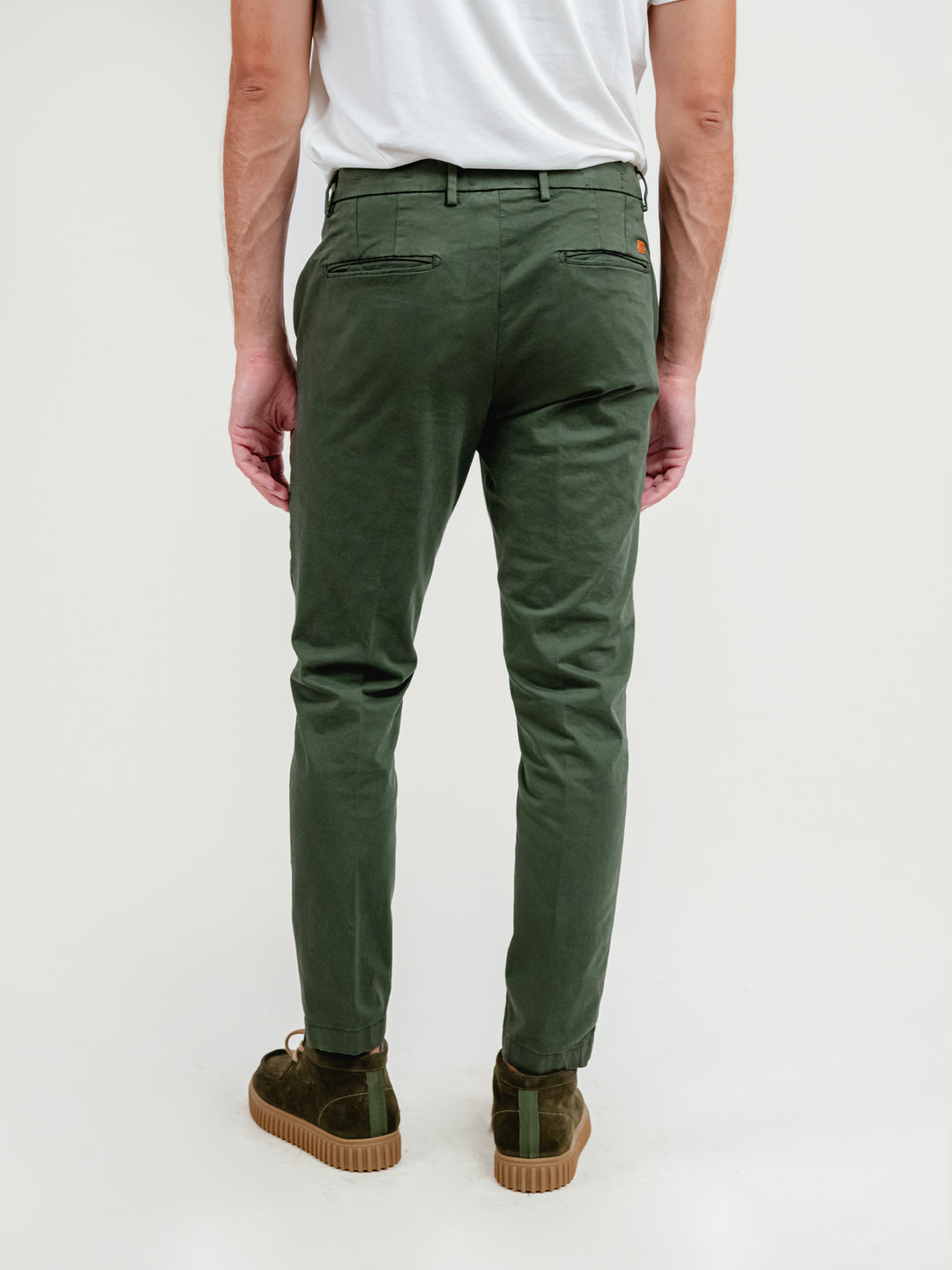 PANTALONE IN COTONE VERDE SALVIA T500BRO 691 NOLAB 