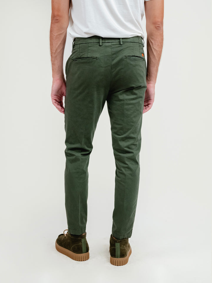 PANTALONE IN COTONE VERDE SALVIA T500BRO 691 NOLAB 