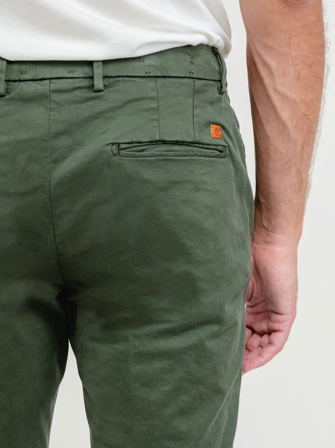 PANTALONE IN COTONE VERDE SALVIA T500BRO 691 NOLAB 