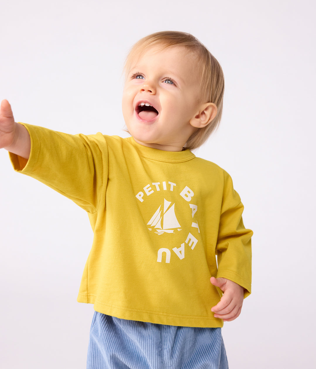 Maglietta a maniche lunghe con logo A0EDV 07 PETIT BATEAU 
