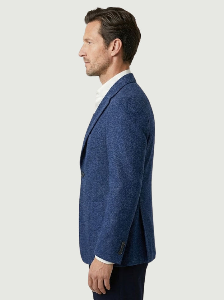 BLAZER AUSTRALIA IN LANA MOTIVO SPIGA BLU AUSTRALIA/SPIGATA BLU ANDREA MORANDO 