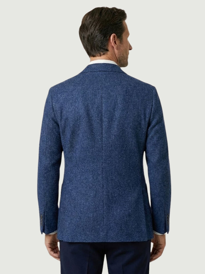 BLAZER AUSTRALIA IN LANA MOTIVO SPIGA BLU AUSTRALIA/SPIGATA BLU ANDREA MORANDO 