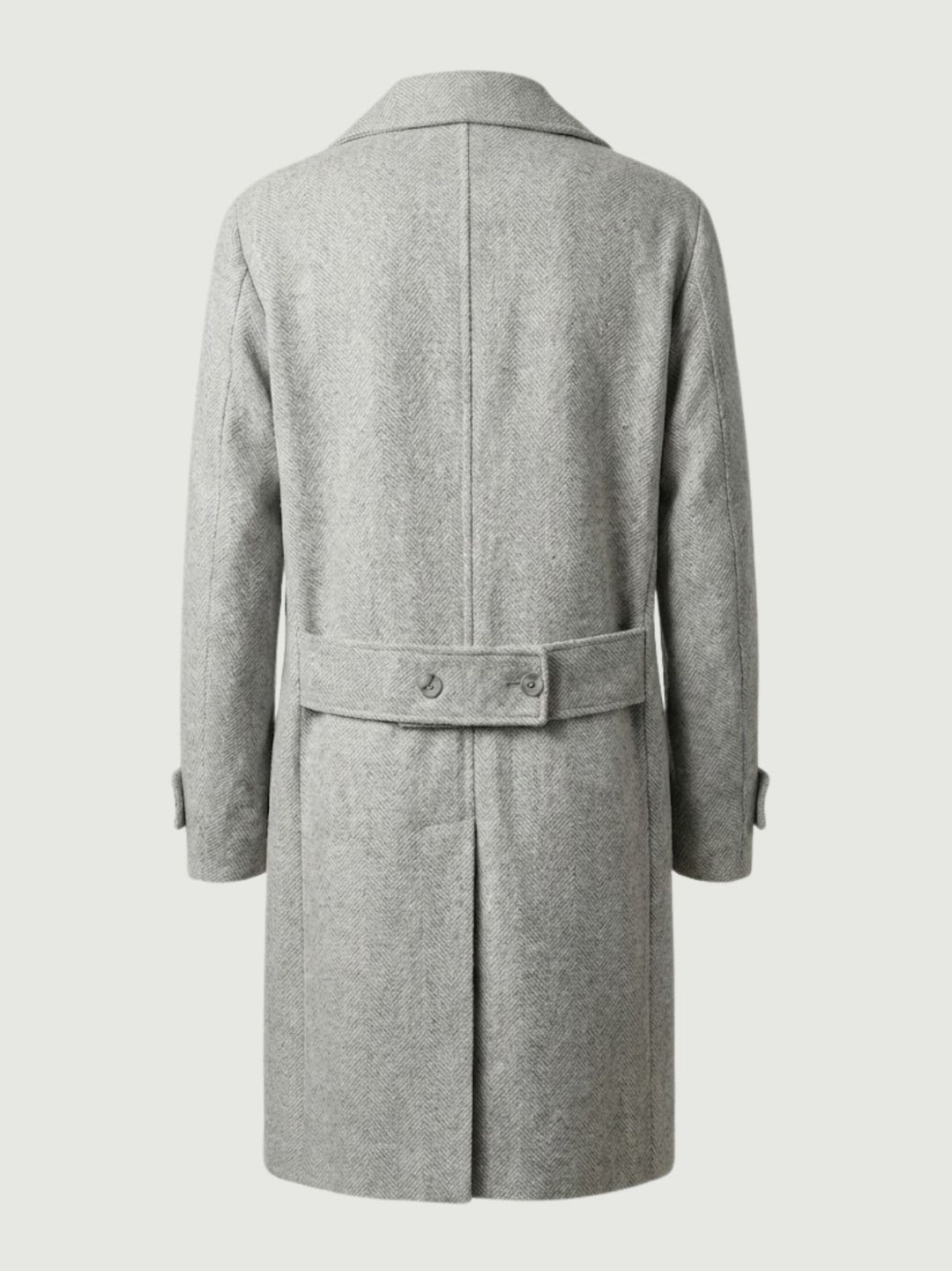 CAPPOTTO IN LANA DOPPIOPETTO MOTIVO SPIGA BEIGE BELLAGGIO BEIGE ANDREA MORANDO 