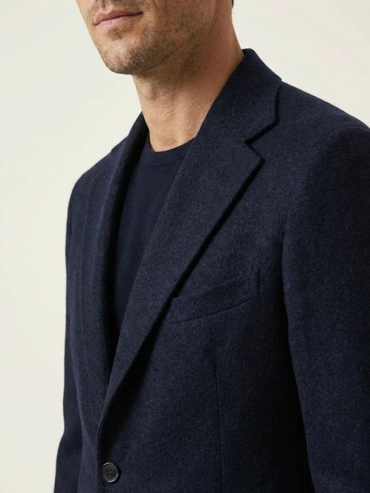 BLAZER IN LANA TIROLO IN LANA BLU TIROLLO/LANA BLU ANDREA MORANDO 