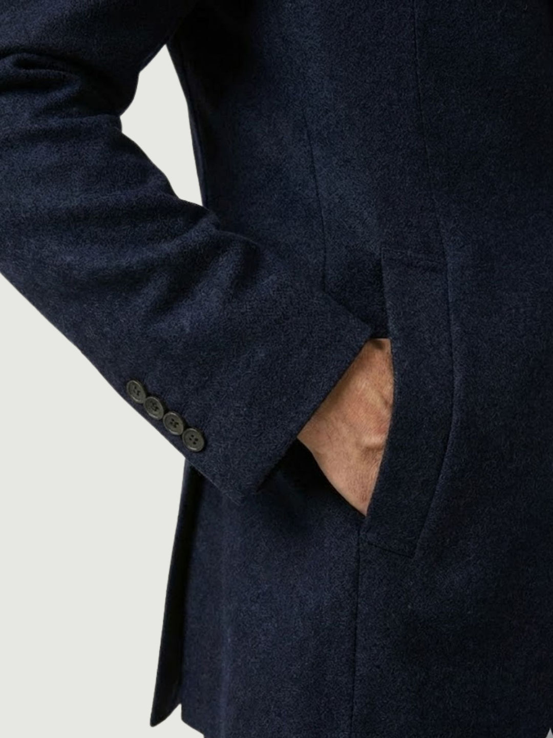 BLAZER IN LANA TIROLO IN LANA BLU TIROLLO/LANA BLU ANDREA MORANDO 