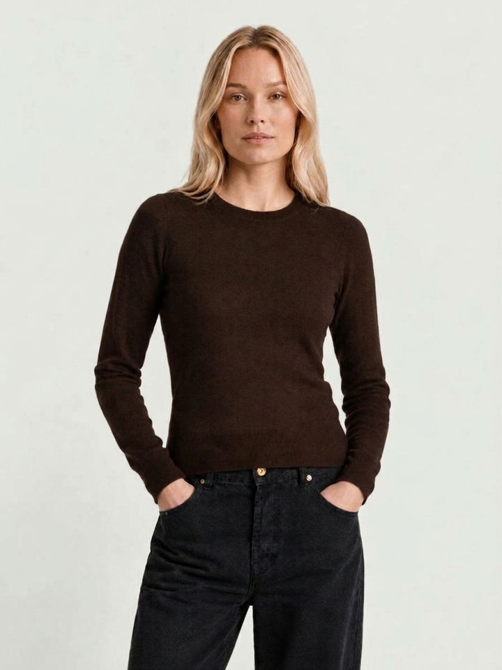 Maglia Catelina girocollo in cashmere brownie CATELINA BROWNIE ABSOLUT CASHMERE 