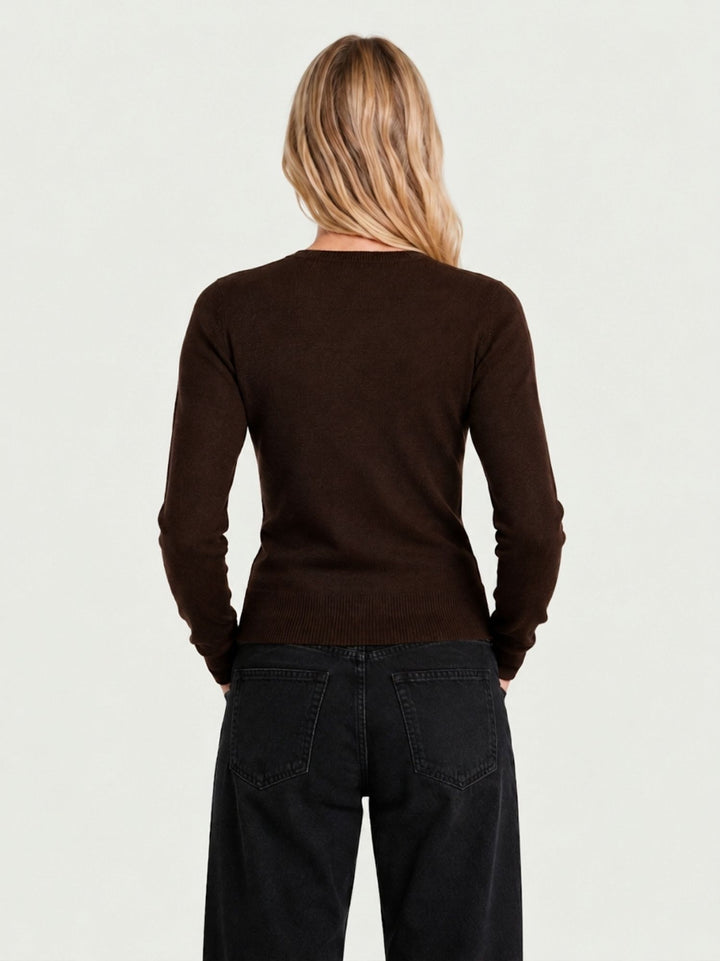 Maglia Catelina girocollo in cashmere brownie CATELINA BROWNIE ABSOLUT CASHMERE 
