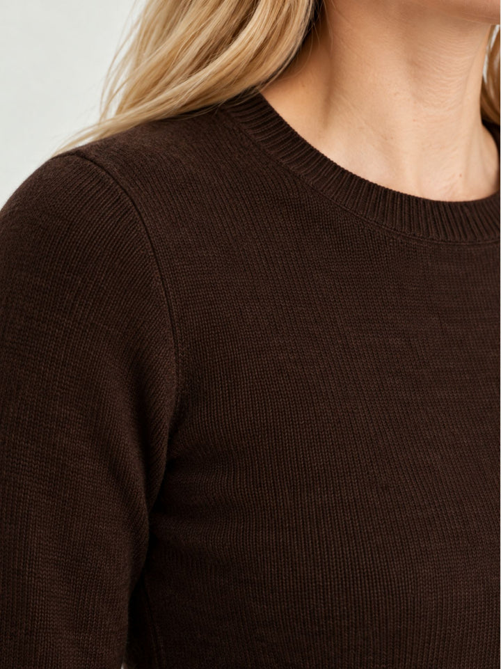 Maglia Catelina girocollo in cashmere brownie CATELINA BROWNIE ABSOLUT CASHMERE 
