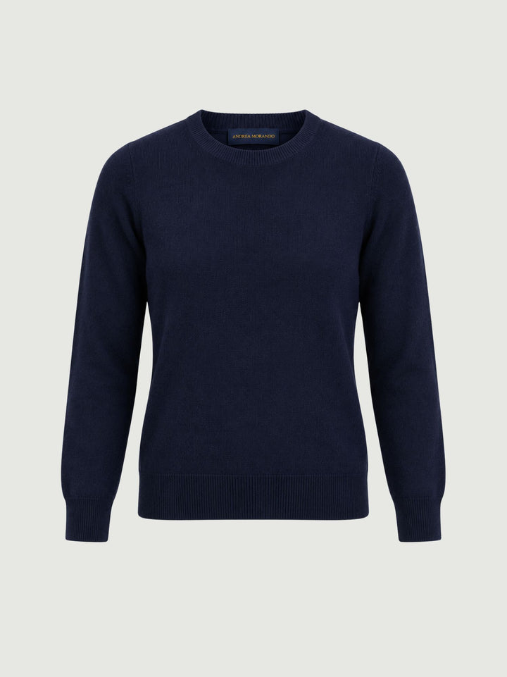 Maglia Catelina girocollo in cashmere navy CATELINA NAVY ABSOLUT CASHMERE 