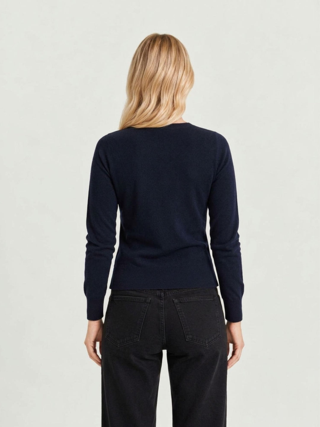 Maglia Catelina girocollo in cashmere navy CATELINA NAVY ABSOLUT CASHMERE 