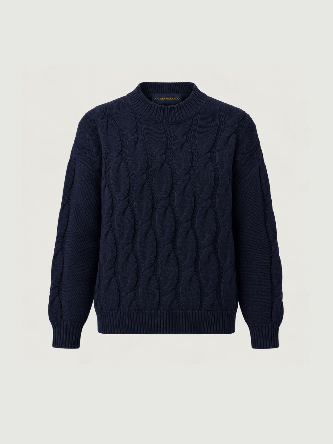 Maglia Lya in lana e cashmere a trecce navy LYA NAVY ABSOLUT CASHMERE 