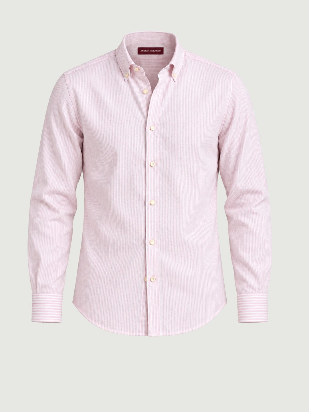 Camicia button down in cotone a righine bianche e rosa GLENFORD/BD 5696/4 ANDREA MORANDO 