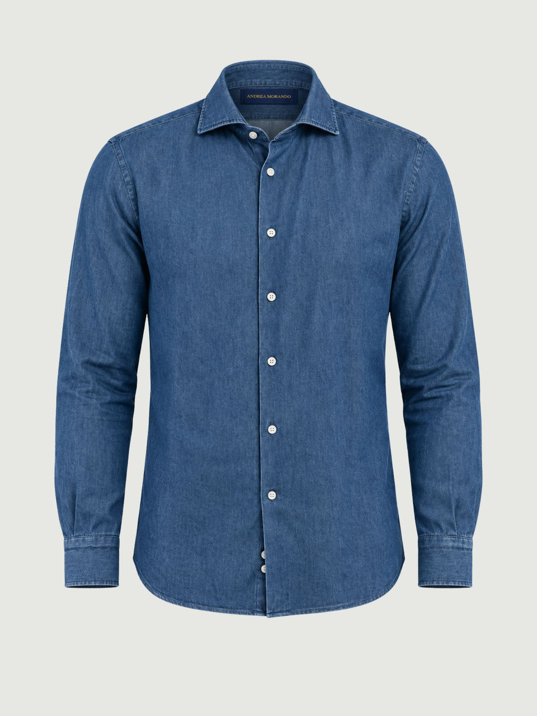 Camicia 100% cotone denim scuro TWILLDENIM/REG 5635/2 ANDREA MORANDO 