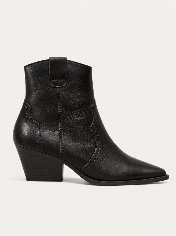 Stivaletto texano in pelle nera 568901 05 ALPE 