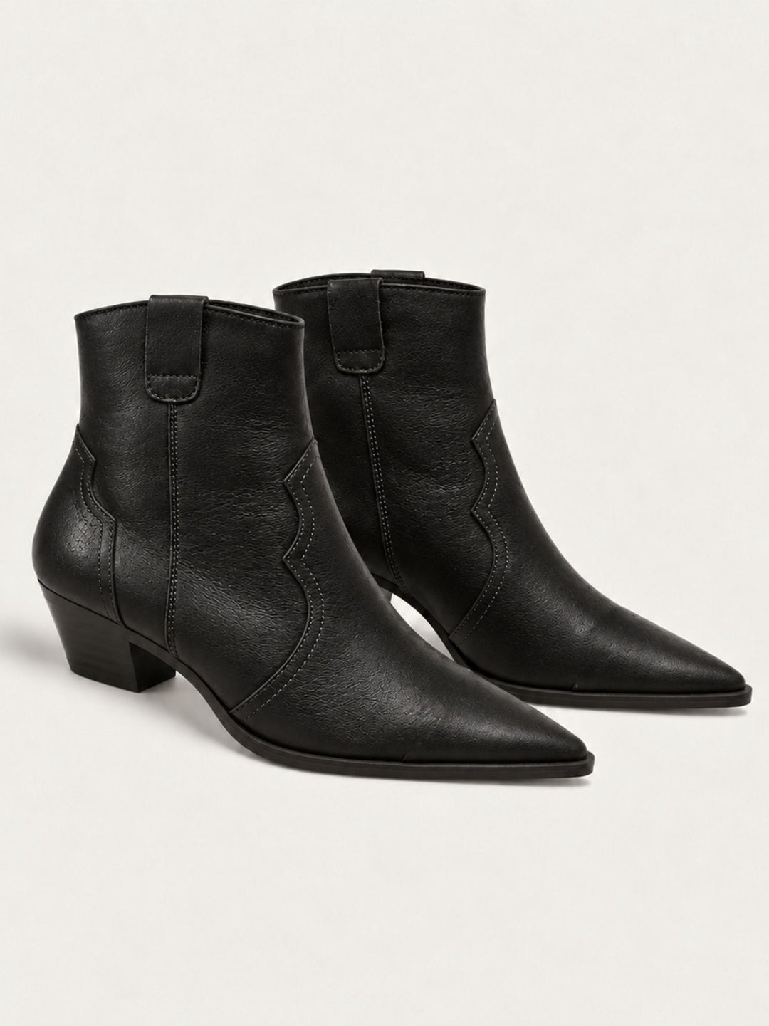 Stivaletto texano in pelle nera 568901 05 ALPE 