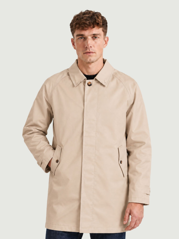 Cappotto impermeabile Archival Mac Coat in aquaplus sabbia A005_JK001 BEIGE AQUASCUTUM ACTIVE 