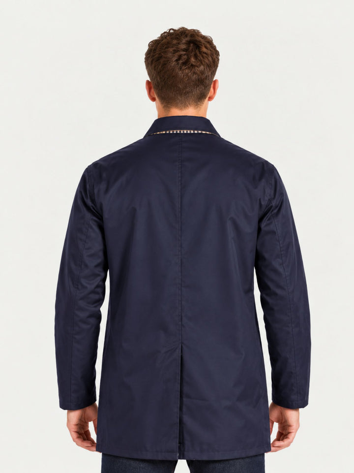 Trench Archival mid coat reversibile navy-check A005_JK003 NAVY AQUASCUTUM ACTIVE 