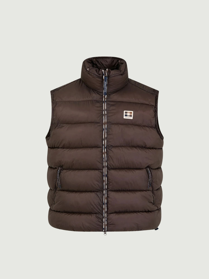 Gilet impermeabile con imbottitura cioccolato A006_JK003 CHOCOLATE AQUASCUTUM ACTIVE 