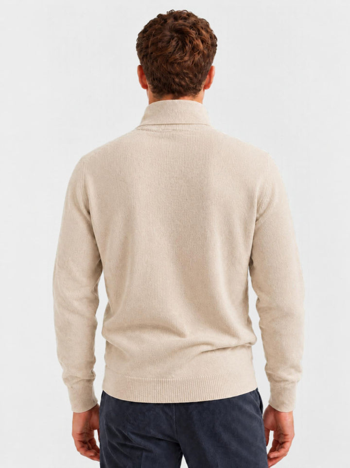 Cardigan lupetto in lana e cashmere panna LUPETTO BOTT 191 ANDREA MORANDO 