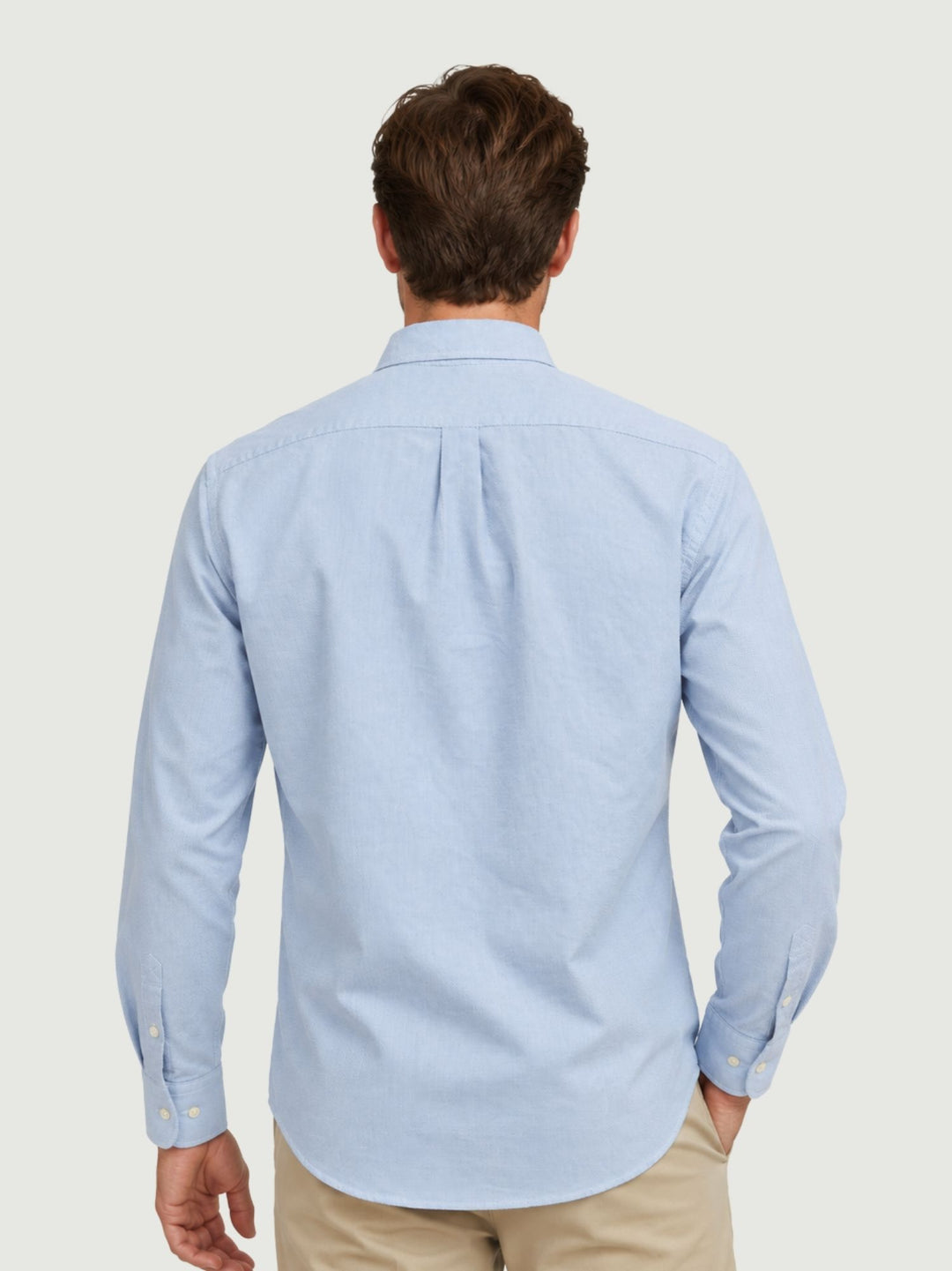 Camicia button-down con taschino in cotone azzurra BRADFORD/B26007 03 BAGGIES 