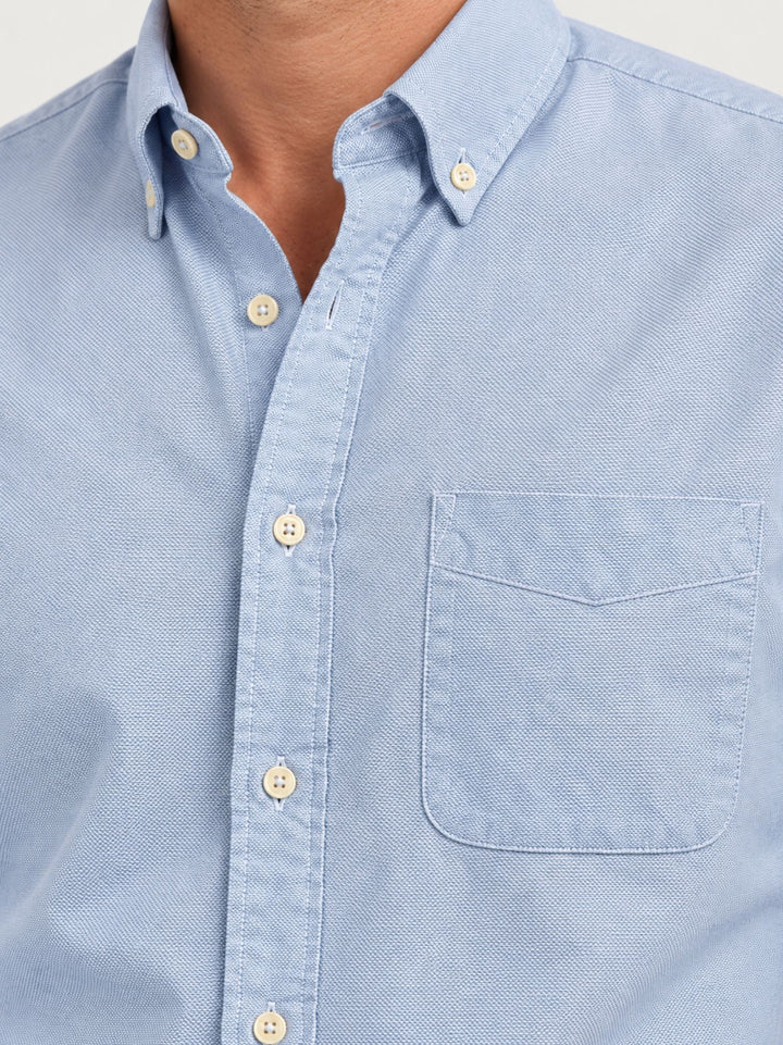 Camicia button-down con taschino in cotone azzurra BRADFORD/B26007 03 BAGGIES 