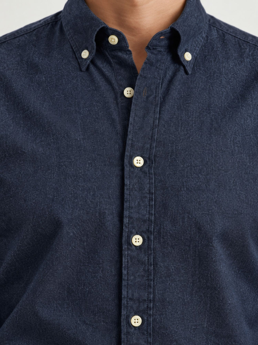 Camicia button-down in cotone denim blu BRADFORD/DEN51 03 BAGGIES 