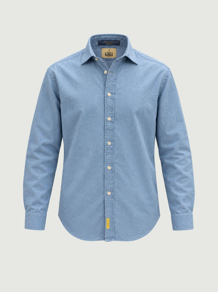 Camicia classica in cotone denim azzurro chiaro BRADFORD/DEN56 01 BAGGIES 
