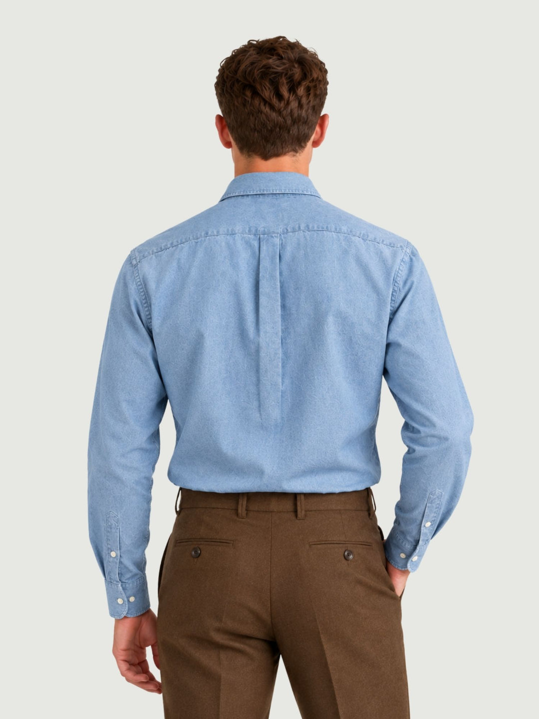 Camicia classica in cotone denim azzurro chiaro BRADFORD/DEN56 01 BAGGIES 