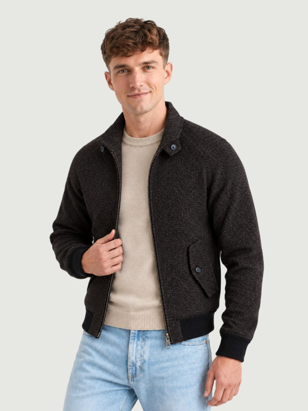 Giacca G9 Herringbone testa di moro BRCPS1204 703 BARACUTA 