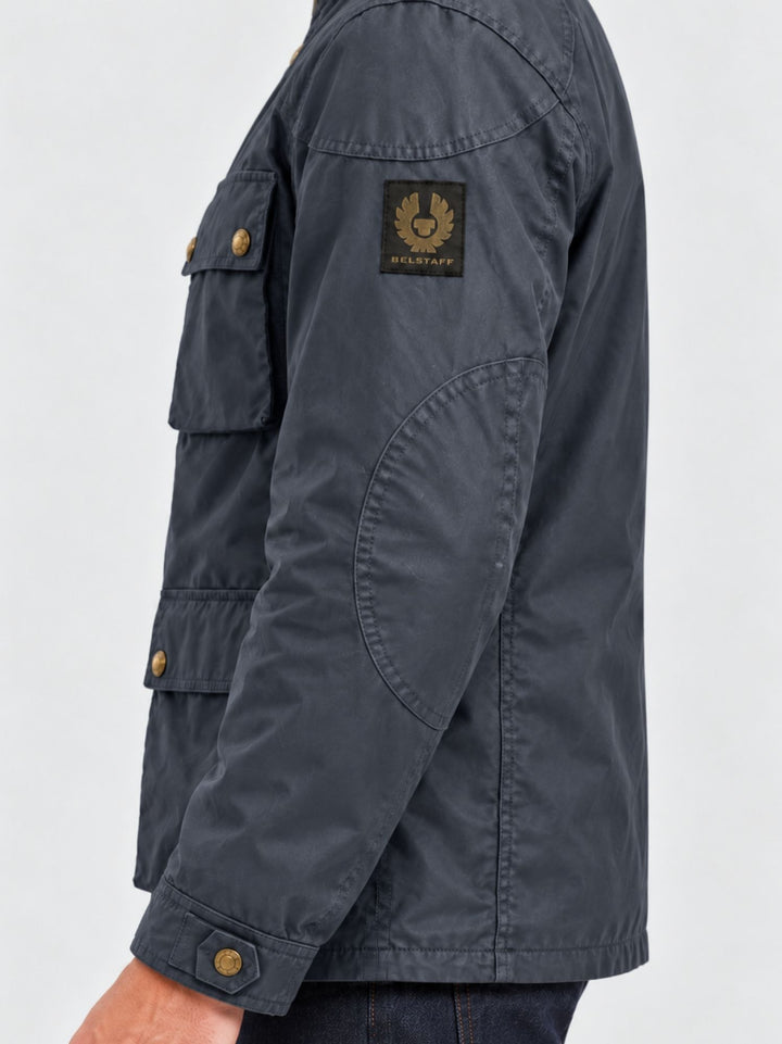 Giacca Fieldmaster in cotone cerato blu polvere 105300 DKNV BELSTAFF 