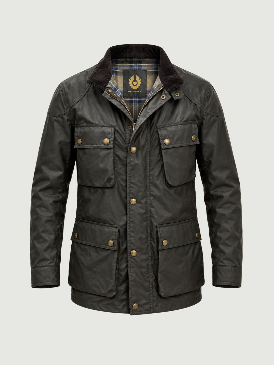 Giacca Fieldmaster  in cotone cerato verde militare 105300 FDOL BELSTAFF 