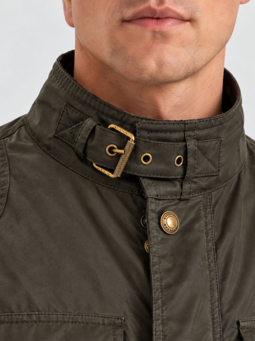Giacca Fieldmaster  in cotone cerato verde militare 105300 FDOL BELSTAFF 