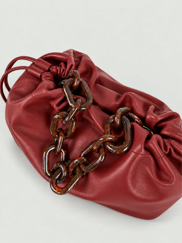Borsa Big Bon Bon in nappa bordeaux BIG B BORDEAUX BIMOR 