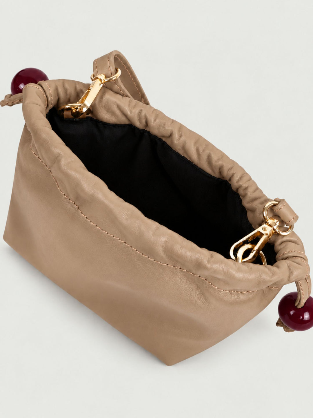 Pochette Bon Bon in pelle beige BONBON TAUPE BIMOR 