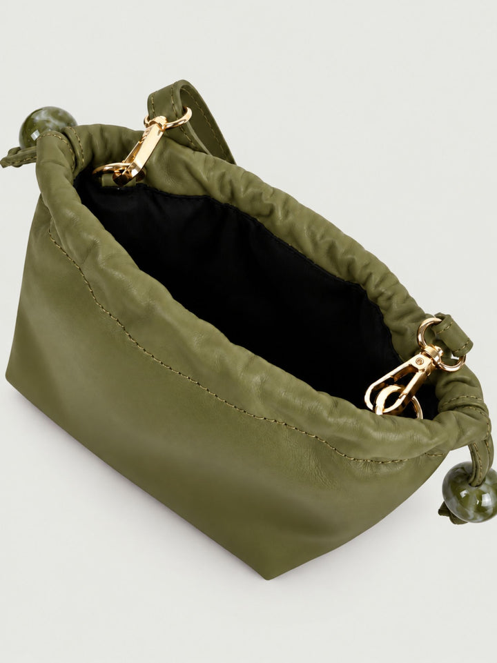 Pochette Bon Bon in pelle verde iride BONBON VERDE BIMOR 