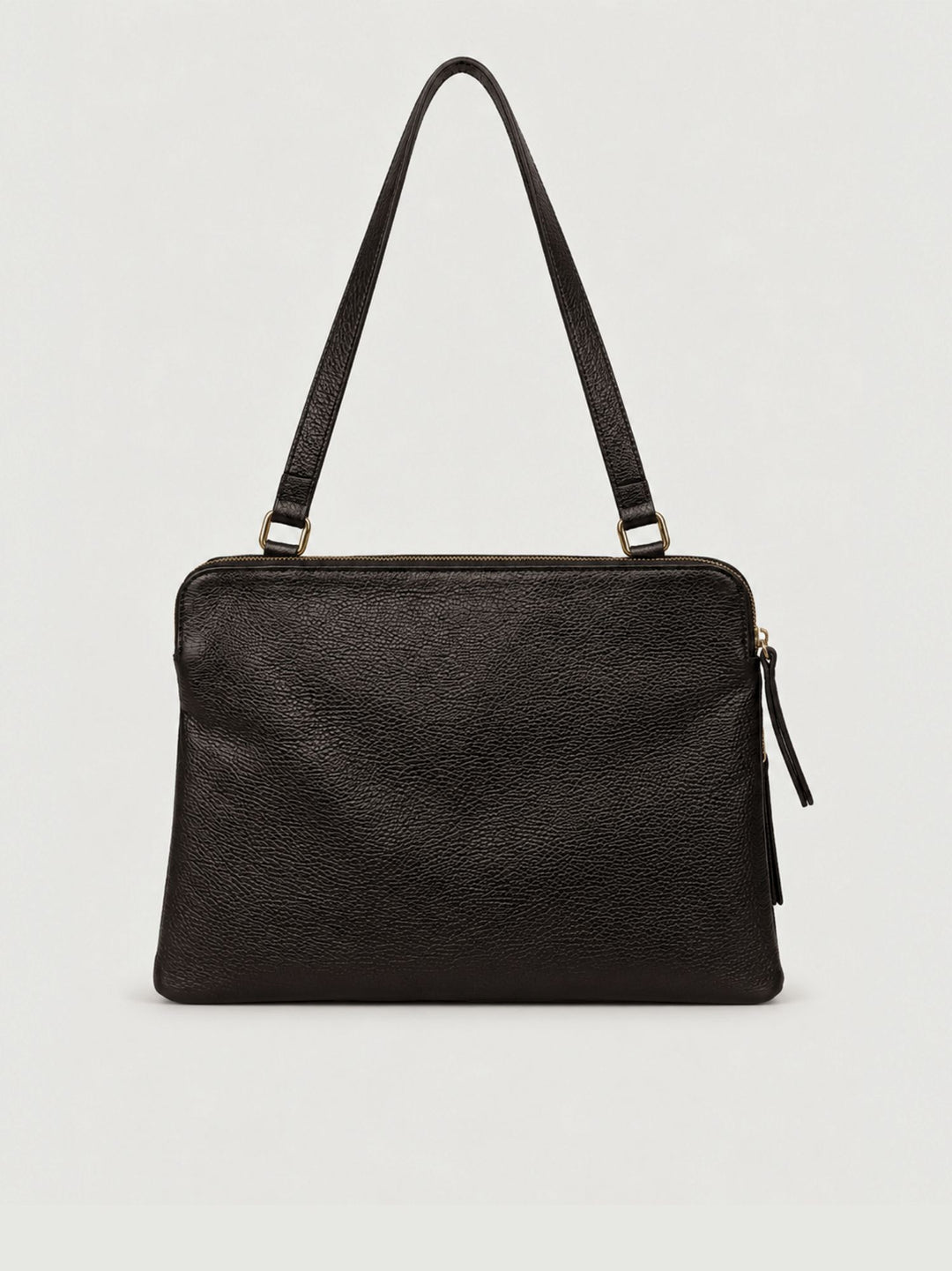 Borsa a spalla Luna in pelle martellata nera LUNA NERO BIMOR 
