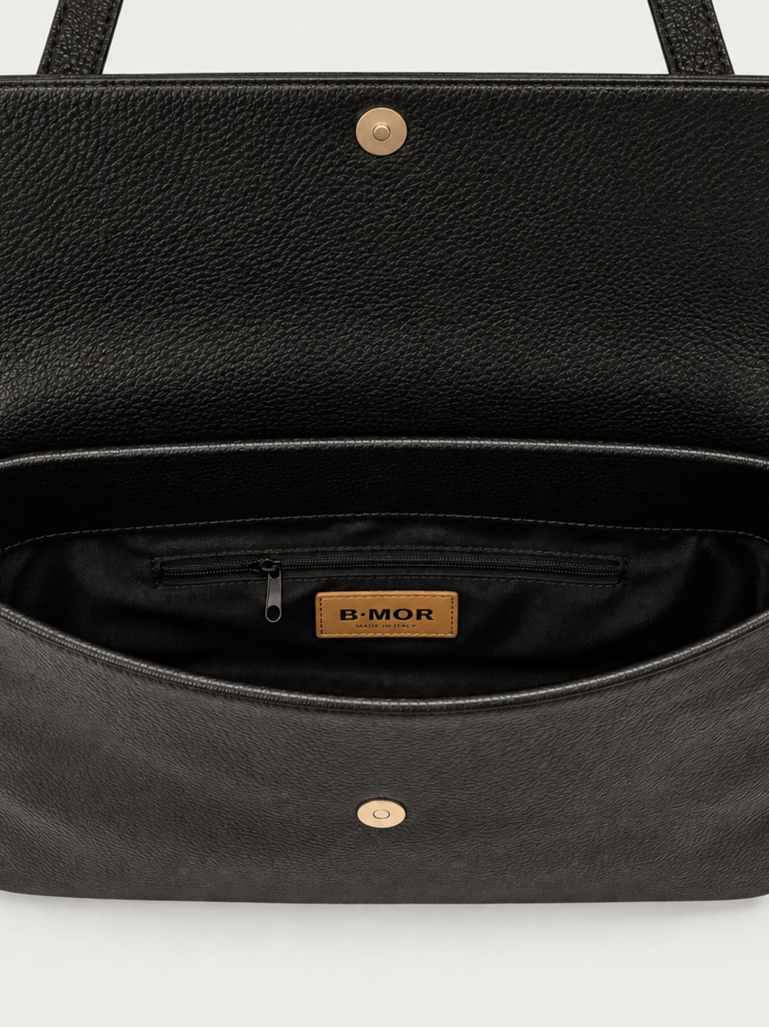 Borsa a spalla Luna in pelle martellata nera LUNA NERO BIMOR 