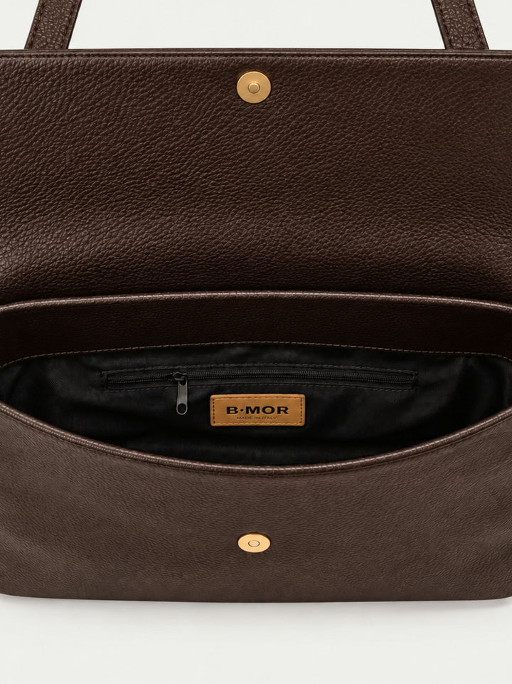Borsa a spalla Luna in pelle martellata testa di moro LUNA T.MORO BIMOR 