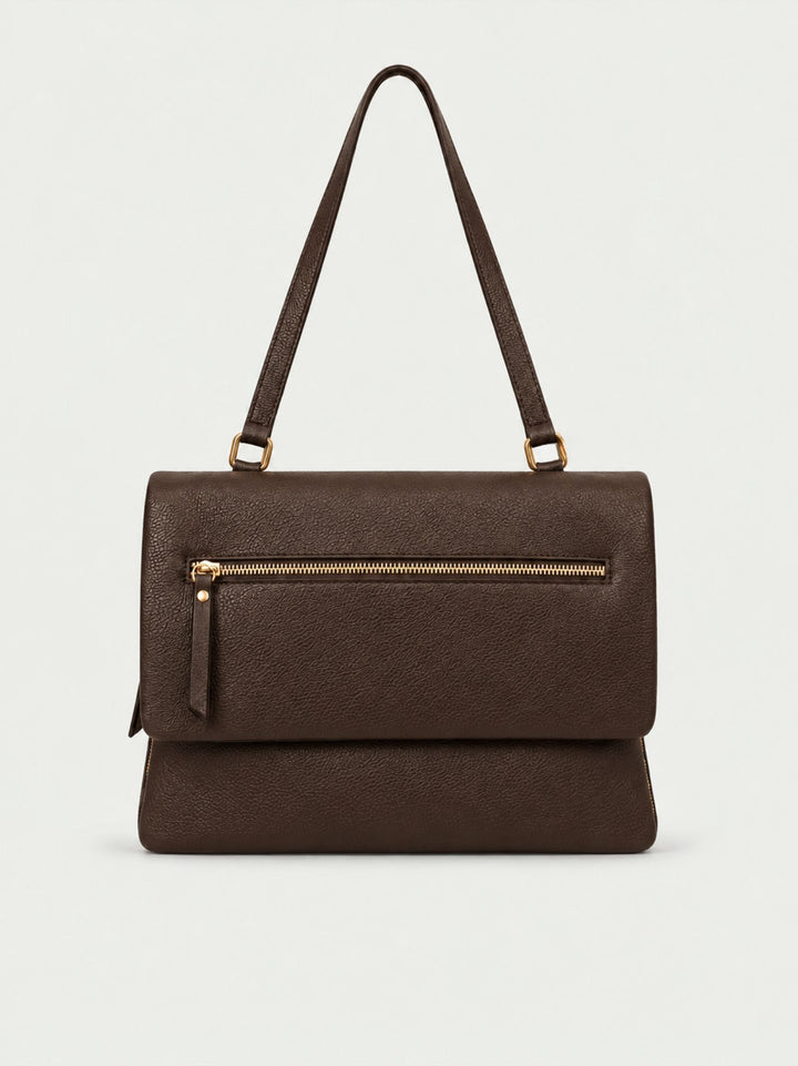 Borsa a spalla Luna in pelle martellata testa di moro LUNA T.MORO BIMOR 