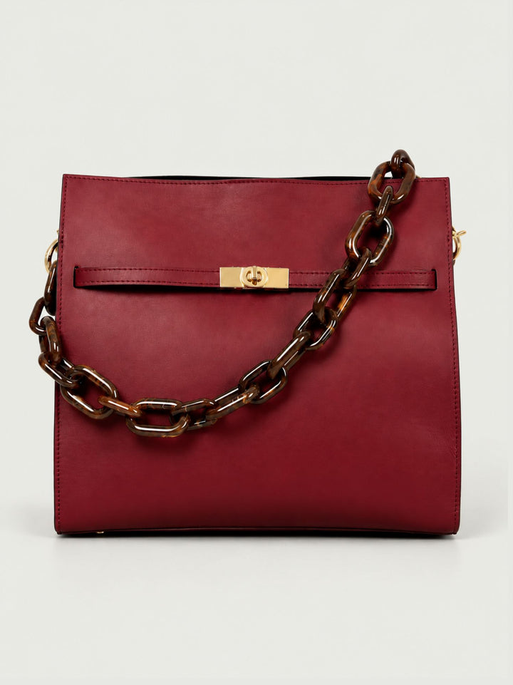 Borsa a spalla Rory in pelle bordeaux RORY BORDEAUX BIMOR 