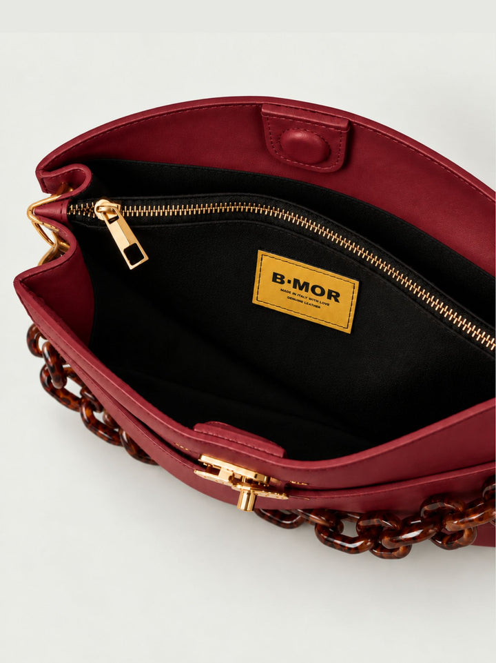 Borsa a spalla Rory in pelle bordeaux RORY BORDEAUX BIMOR 