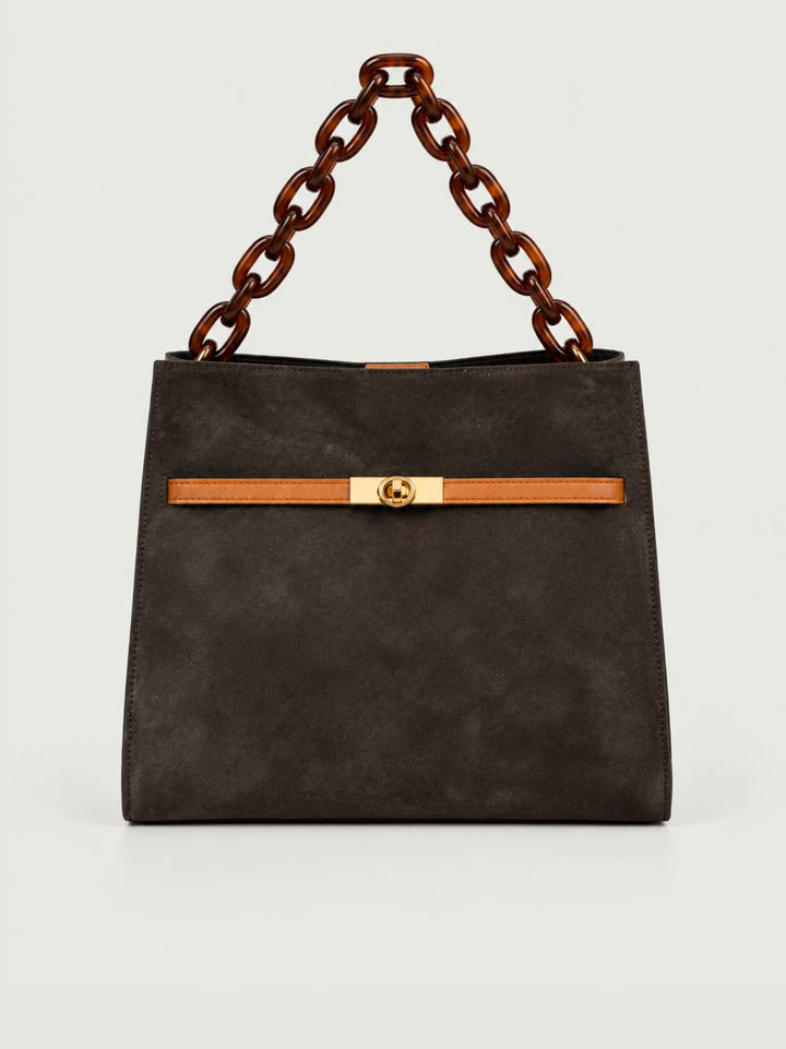 Borsa a spalla Rory in camoscio moro RORY CAM T.MORO BIMOR 